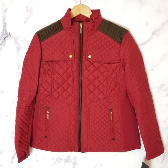 WEATHERPROOF Quilted Red Jacket, Spring/Fall, Cold weather, Size Large - Picture 1 of 7